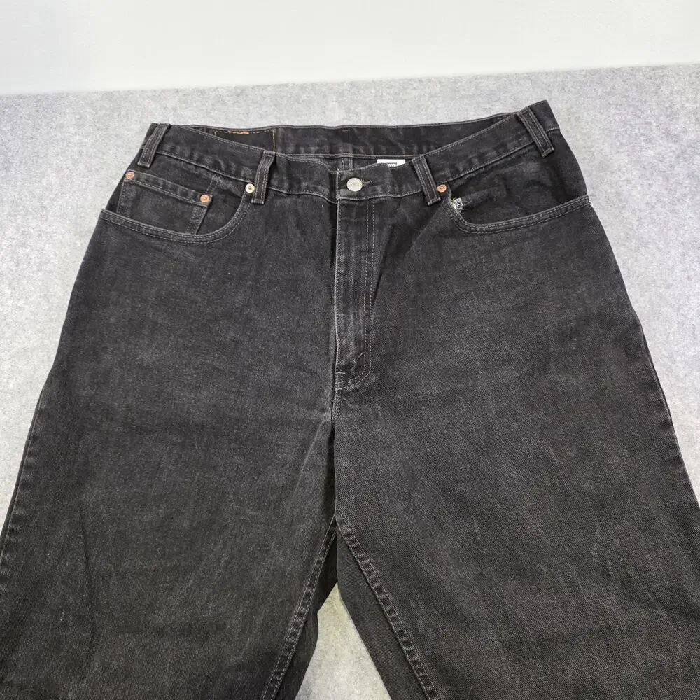 Vintage 90s‎ Levis 560 Jeans Mens 38x34 Black Denim Loose Fit Tapered Made USA